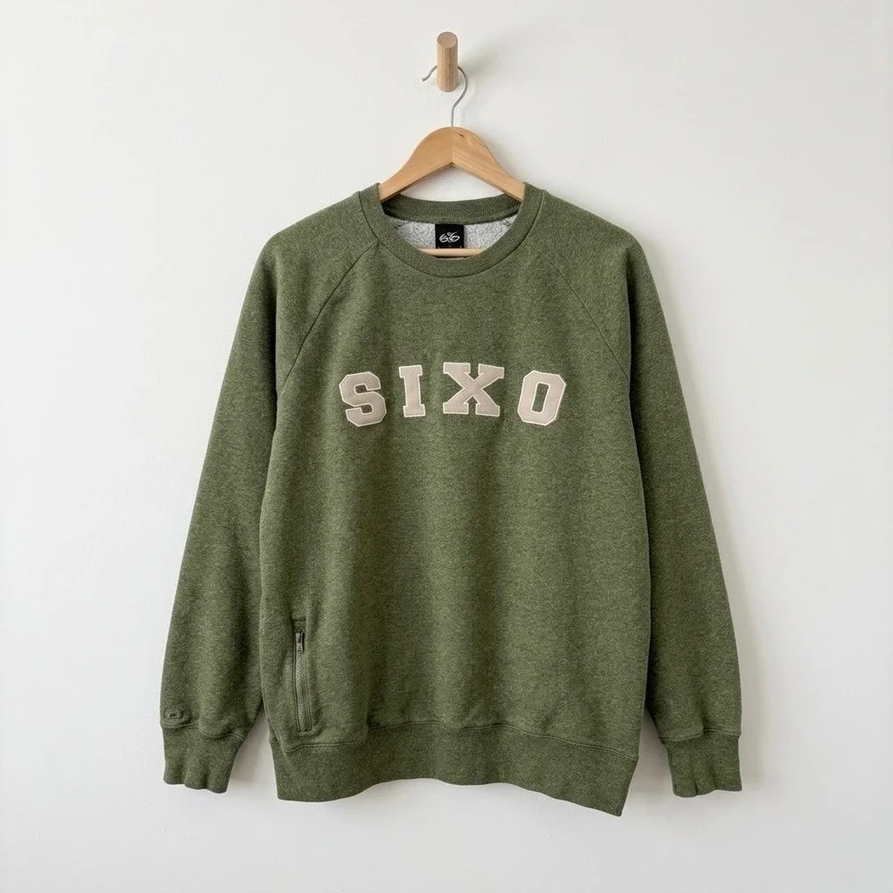 Nike 6.0 Mens SIXO Crewneck Sweatshirt Heather Olive Green Medium‎ Skate Surf